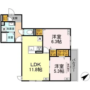 D Paina 井土ケ谷中町【2階】の間取り
