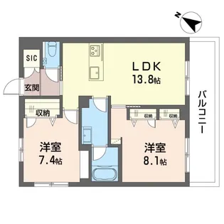 ガーデン片倉【2階】の間取り