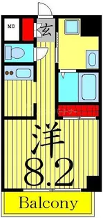 シーウェーブ東綾瀬【4階】の間取り