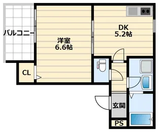 ペルルブランシェ九番町【1階】の間取り