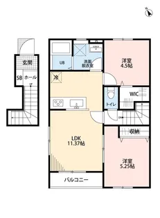 リーブルファイン久喜南【2階】の間取り