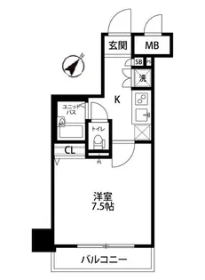 プレール日本橋弐番館【5階】の間取り