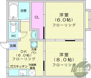 ハイツサンライム【2階】の間取り