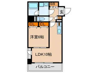CITY SPIRE十三東【4階】の間取り