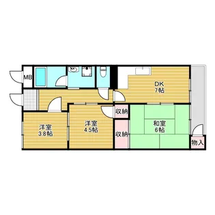 第二尾形マンション【2階】の間取り