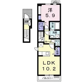 ビッグゲートB【2階】の間取り
