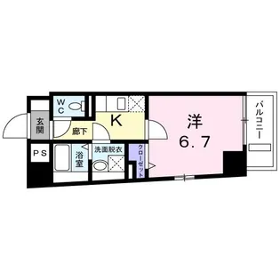 グランドルチェ東日本橋【6階】の間取り