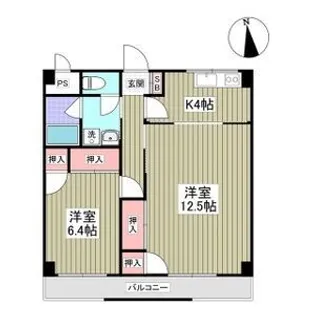 グランドハイツ【2階】の間取り