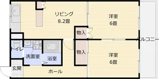 フラワーハイツ【3階】の間取り