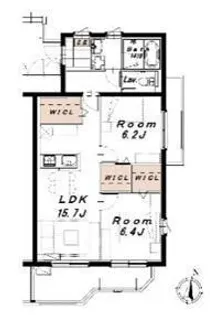 BLANCHEROSE SAKURA【2階】の間取り