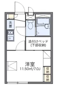 レオパレスキャンサーU【1階】の間取り
