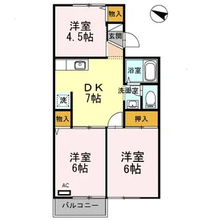 ファミールアイ・ケー【2階】の間取り