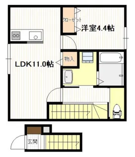 ギア5宮島口【2階】の間取り