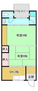 大作コーポ【3階】の間取り