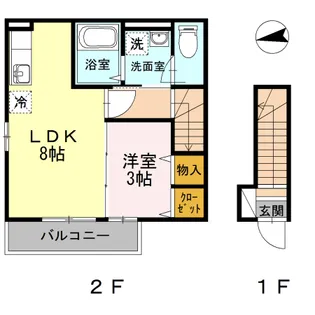 レジデンスGOOD【2階】の間取り