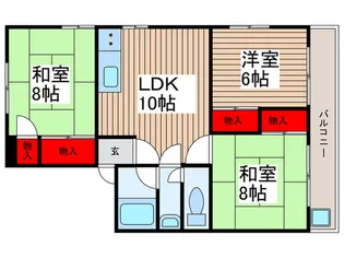 ハイライフみのり台【3階】の間取り