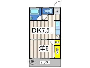 妙香寺台スカイマンション【1階】の間取り