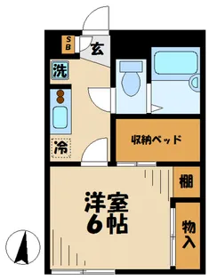 レオパレス元橋本II(32901)【1階】の間取り