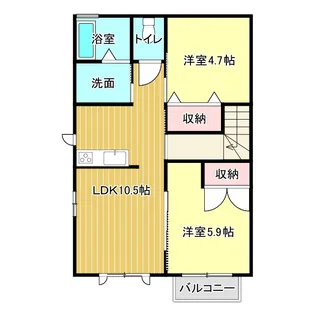 プランドールA【2階】の間取り
