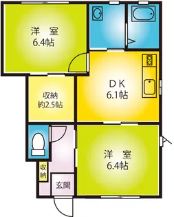 プラムグローブ B【1階】の間取り
