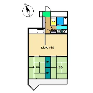 パインリーフ高知【6階】の間取り