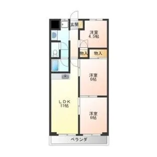 ソーラーハイツあづさ【3階】の間取り