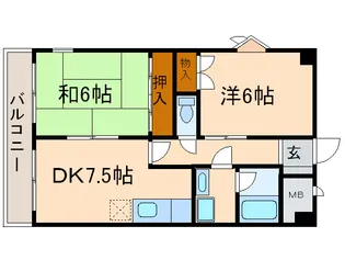 アルファメゾン沢上【6階】の間取り