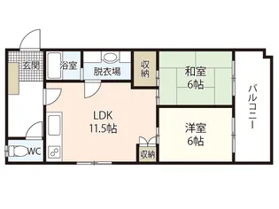 シャトー金口【3階】の間取り