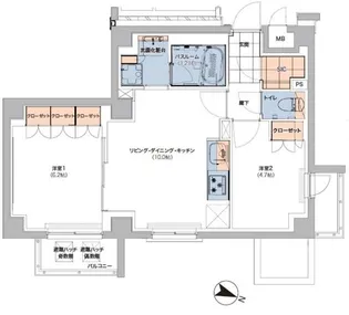ボヌールステージ笹塚【2階】の間取り