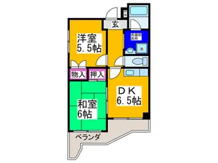 グローハイツ藤井寺【3階】の間取り