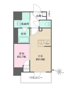 プライムアーバン菊川【7階】の間取り