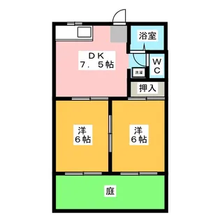 ドミール旭 B棟【1階】の間取り