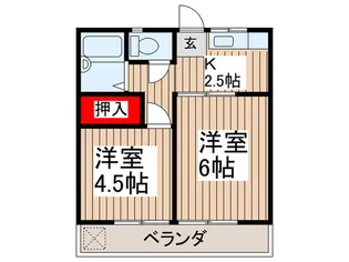 コーポ菊寿【2階】の間取り