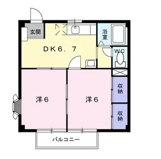 カームヒルズK【2階】の間取り
