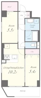lunaire六町【7階】の間取り