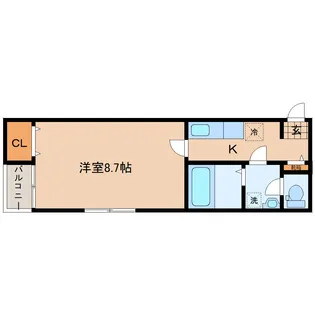 アスコット小田原【2階】の間取り
