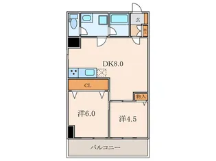 ビラカーサ五番町【8階】の間取り