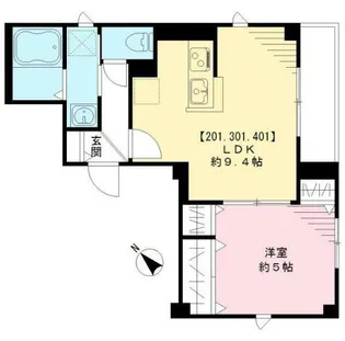 レポーソ並木【4階】の間取り