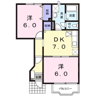 カーサ・みすず【1階】の間取り