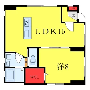 アクイユ文京【1階】の間取り