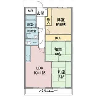 藤が丘第2ホフマンション【2階】の間取り