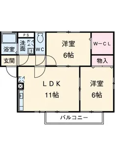 クレール・ヴィラージュ【2階】の間取り