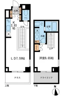 レジデンス白金コローレ【1階】の間取り