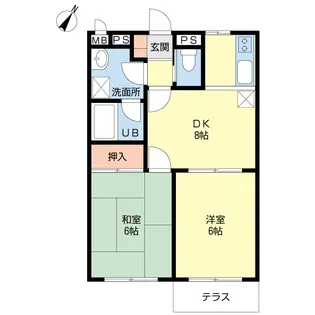 ヴィラ・エムロード2番館【1階】の間取り