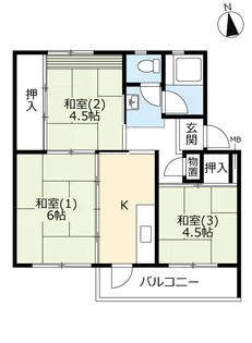 UR北本【5階】の間取り