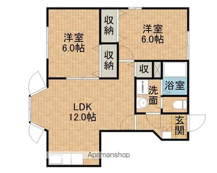 えのきだハイツ【1階】の間取り