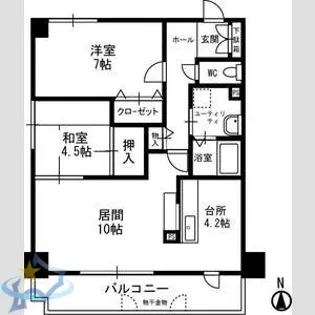 シビックコート苗穂駅前【5階】の間取り