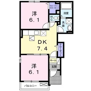 ブリーズ・ケイ【1階】の間取り
