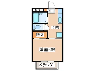 フラッツL【2階】の間取り
