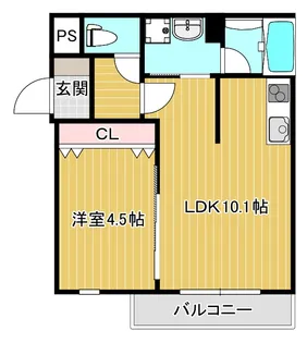 ラティス太秦【1階】の間取り